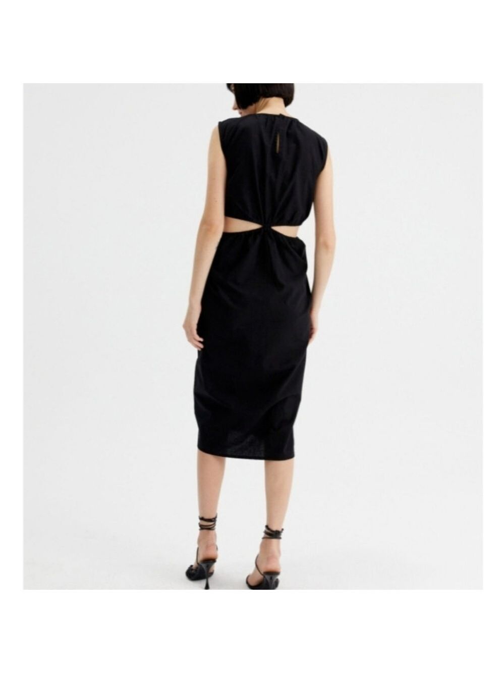 Compania Fantastica Black Dress With Waist Slits In Black - Picture 4 of 16